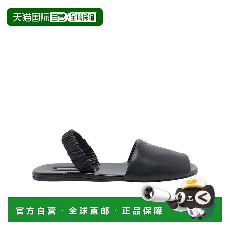 香港直邮Miu Miu 圆头平底凉鞋 5X372EEFX