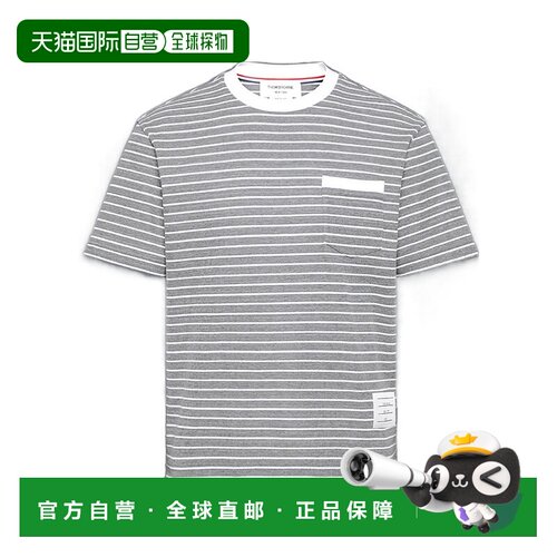香港直邮Thom Browne 圆领条纹短袖T恤 MJS291AJ0【付后1h可退】