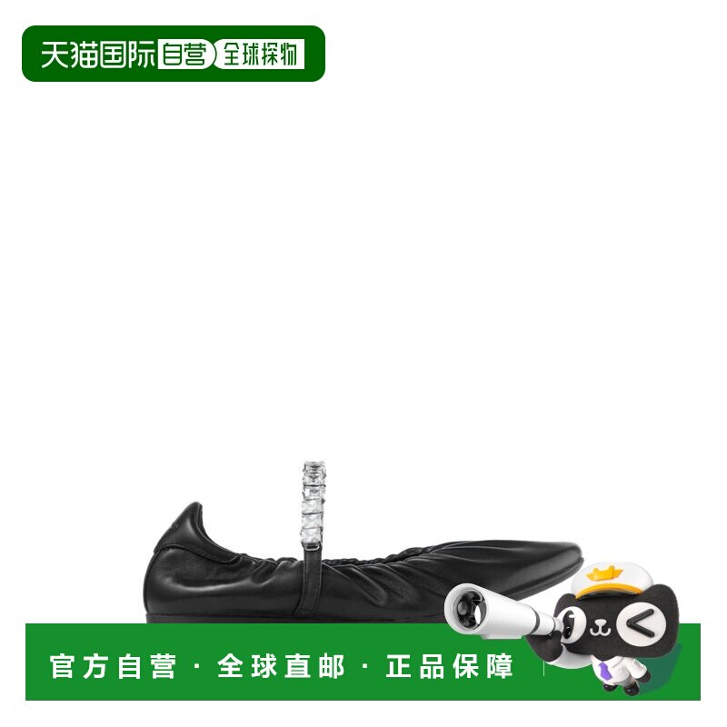 香港直邮Jimmy Choo 周仰杰 女士 JIMMY CHOO 黑色平底鞋 JADEBAL - 实物图