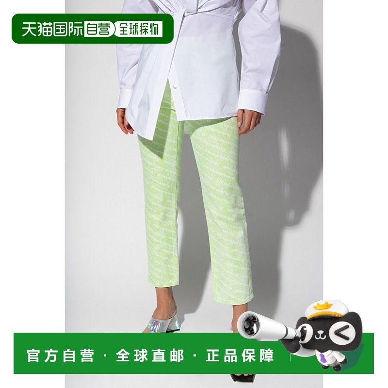 香港直邮Alexander Wang 棉质徽标印花直筒裤牛仔裤 4DC3214990