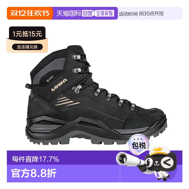 自营欧洲直邮LOWA RENEGADE EVO GTX MID男士黑色防水科技面料登