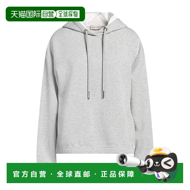 1h可退 香港直邮Moncler 盟可睐 女士 连帽运动衫 grey灰色 舒适