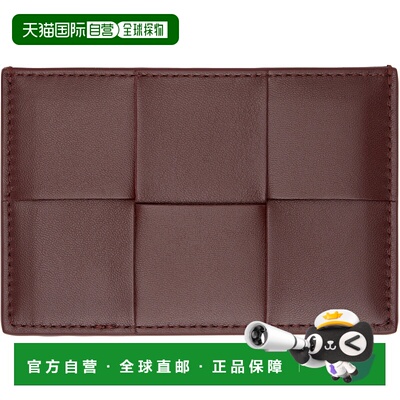 香港直邮Bottega Veneta 葆蝶家 女士 酒红色 Cassette 卡包 7426