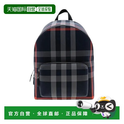 1h可退 香港直邮BURBERRY 男士双肩包 80840571 CO 花色 格纹双肩