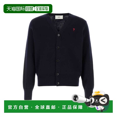 香港直邮Ami Paris 男士针织衫 HKC361001414 CO 蓝色开衫