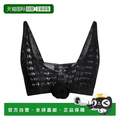 1h可退 香港直邮Blumarine 蓝色情人 女士 上衣 black黑色 舒适时