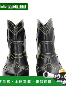 1h可退 香港直邮GANNI 甘尼 女士 PU 黑色靴子 B1010028358女靴