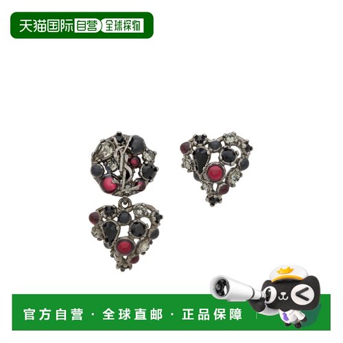 香港直邮Saint Laurent 心形耳环 872839Y15VR耳坠耳饰耳夹配饰