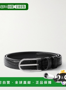 1h可退 Celine 思琳 男士 压印腰带 45BML3ARW black黑色皮带