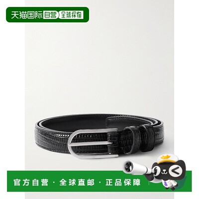 1h可退 Celine 思琳 男士 压印腰带 45BML3ARW black黑色皮带