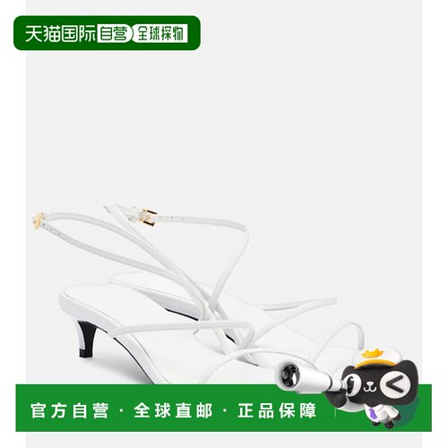 1h可退 香港直邮KHAITE 女士 Loop 35 皮质凉鞋 white白色 舒适时