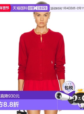 1h可退 香港直邮SPORTY & RICH 女士 羊绒针织开衫 WS07364302RE1