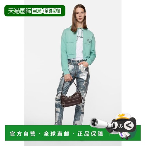 自营欧洲直邮Acne Studios 男女同款薄荷绿色棉质喷绘印花连帽拉