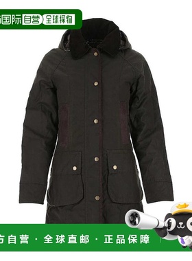 香港直发BARBOUR女士深棕色长袖连帽大衣经典潮流时尚LWX0534LWX