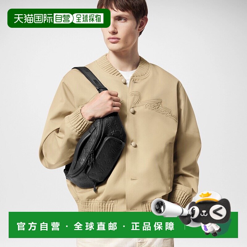 自营1h可退 欧洲直邮LV/路易威登 男士黑色小牛皮腰包正品百搭高