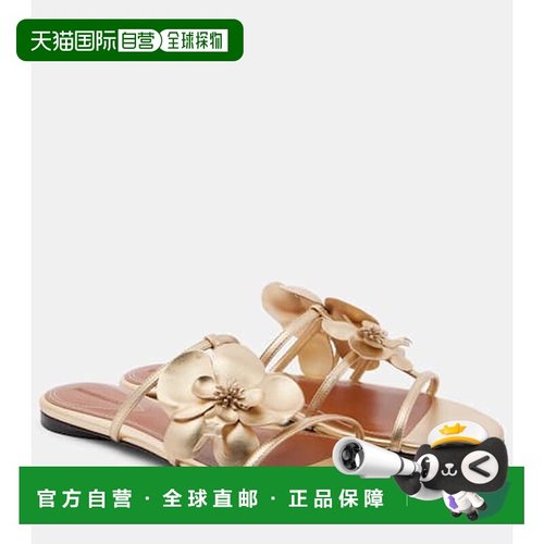 1h可退 香港直邮ZIMMERMANN 女士 兰色金属感皮质凉鞋 metal金属