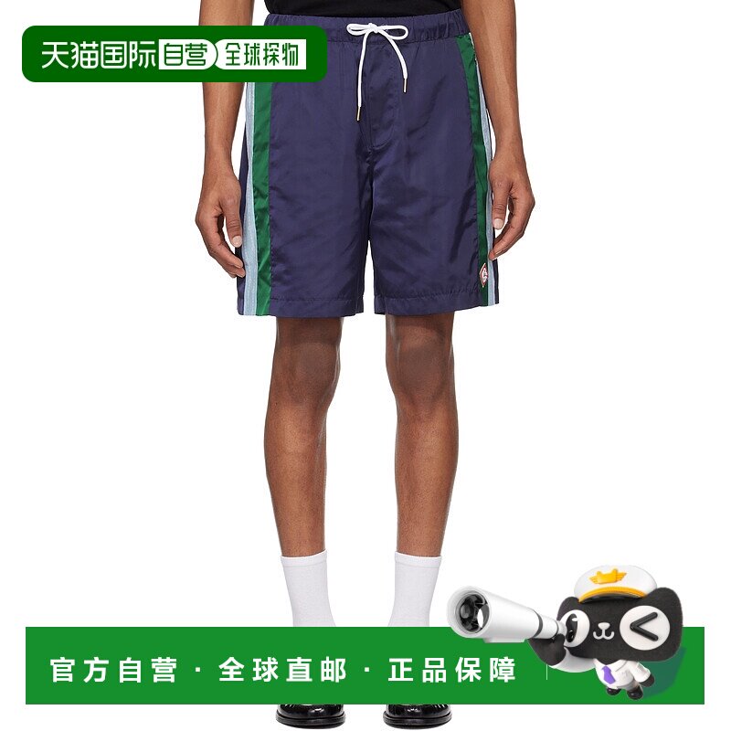 1h可退 香港直邮Casablanca 男士 海军蓝 Pinstripe Laurel 运动