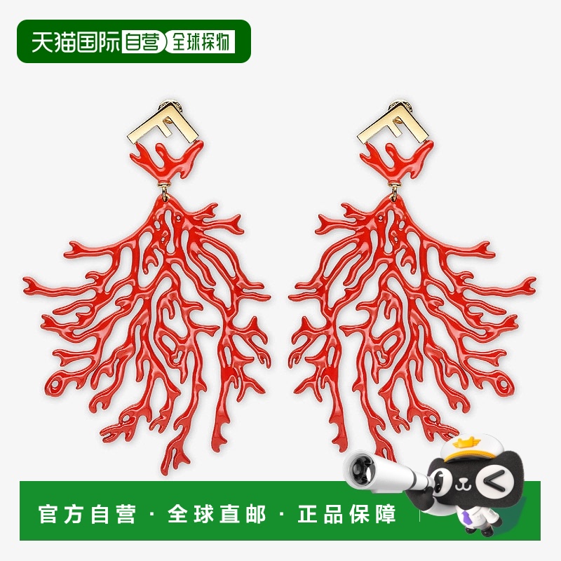 1h可退 欧洲直邮FENDI 芬迪 25春夏 8AL027TL9F1SD1 女士 耳环 Fo