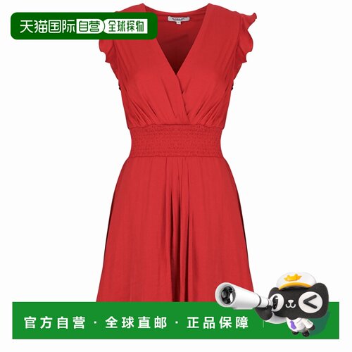 欧洲直邮Morgan衣服女短款连衣裙红色RWANY