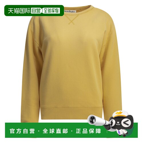1h可退 香港直邮ACNE STUDIOS 女士卫衣 CI0216ABU SS2026 黄色 S
