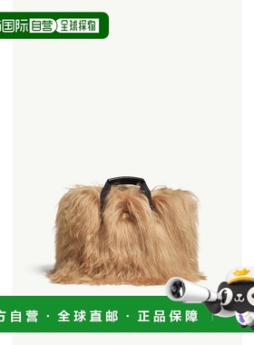 欧洲直邮MONCLER (2025新品) Caradoc 羊毛皮迷你托特包斜挎包