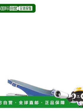 1h可退 香港直邮Carel 女士 'Ninon' 蓝色露跟皮质芭蕾舞鞋 33271