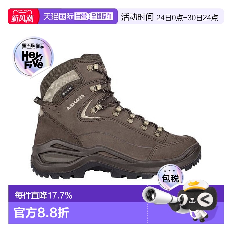 自营欧洲直邮LOWA RENEGADE EVO GTX MID女士深棕色防水科技面料