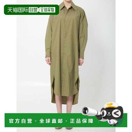 香港直邮The Frankie Shop 女士 橄榄绿绿色有机棉连衣裙 SDFS220