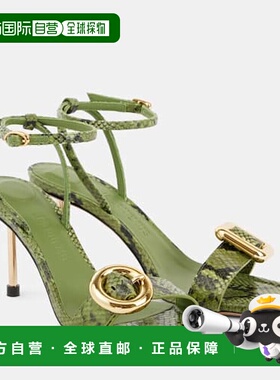 香港直邮Jacquemus 女士 Les Sandales Regalo 鳄鱼纹皮质凉鞋