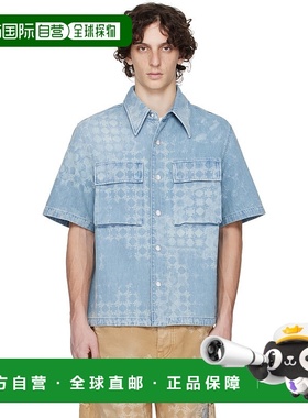 香港直邮AMIRI 男士 蓝色 MA Quad 牛仔衬衫 AMDNIR1040