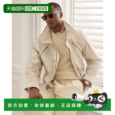 自营欧洲直邮Ralph Lauren拉夫劳伦 男士米白色Ventile斜纹夹克