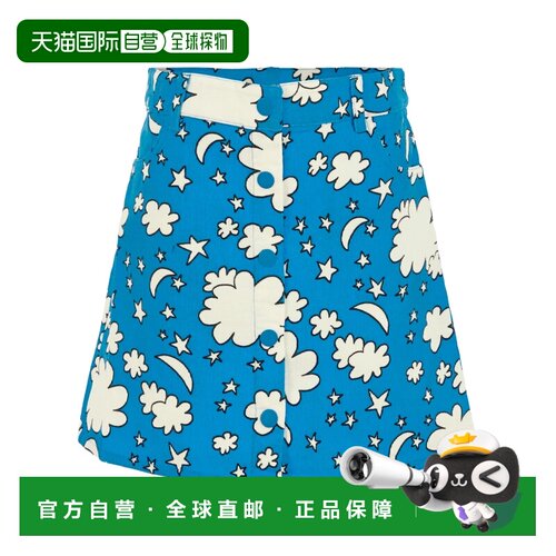 香港直邮Stella McCartney 带云朵印花半身裙 TX7【付后1h可退】