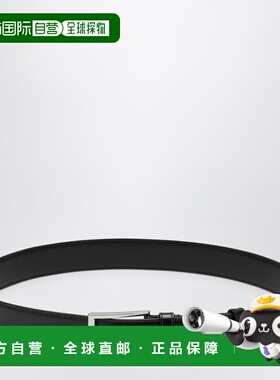 1h可退 香港直邮Prada 普拉达 男士 黑色抛光皮带腰带 2CC673X72F