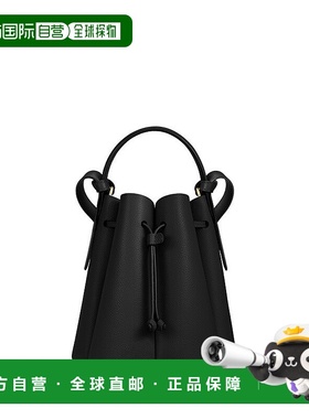 自营欧洲直邮POLENE Numero Huit Mini女士黑色小牛皮斜挎包