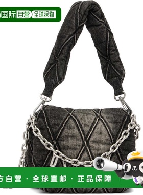 1h可退 香港直邮Diesel 迪赛 女士 黑色小号 Charm-D 单肩包 X095