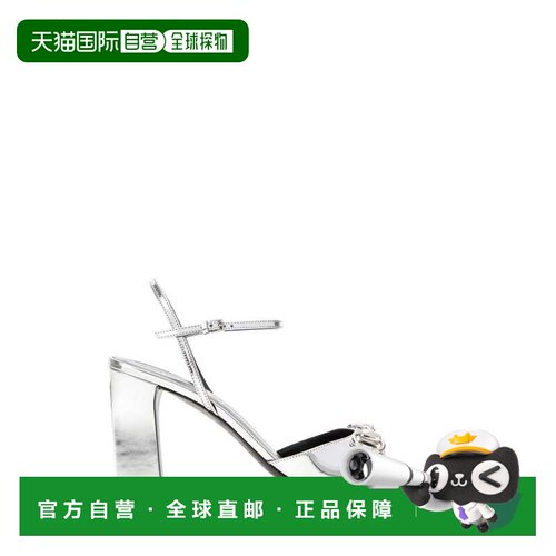 香港直邮GUCCI 女士凉鞋 870823AABU58106 AW2026 银色高跟鞋单鞋