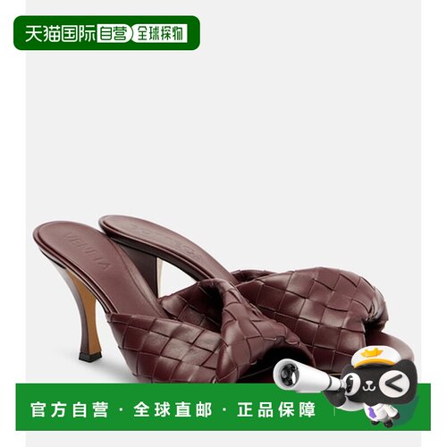 香港直邮Bottega Veneta 葆蝶家 女士 Blink 80 编织皮质凉拖凉鞋