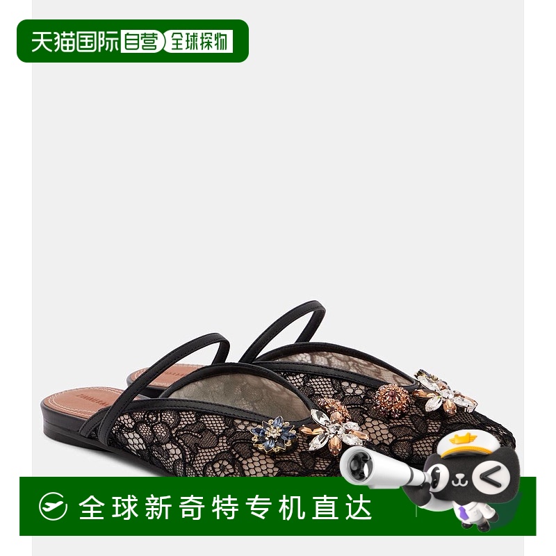 1h可退 香港直邮ZIMMERMANN 女士 Pixie 精饰皮革边凉拖