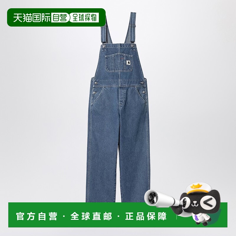香港直邮CARHARTT WIP 女士 前襟工装蓝色直筒裤 I031250DE0106