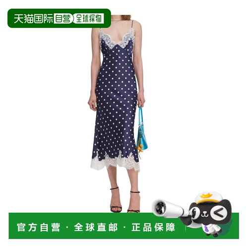 1h可退 Self-Portrait 波点中长连衣裙 PF26083M