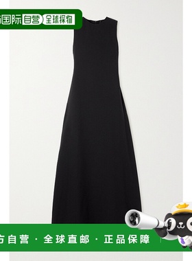 1h可退 香港直邮The Row 女士 Eno 真丝绉纱长连衣裙 5250W1636Bl