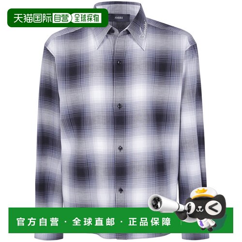 欧洲直邮AMIRI 男士衬衫 AM426SH064BLACK AW2026【付后1h可退】
