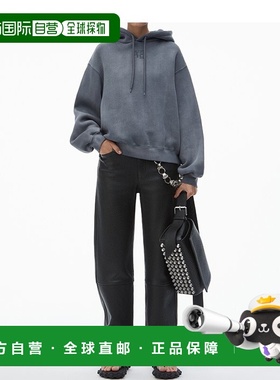 香港直邮Alexander Wang essential 毛圈布徽标装饰连帽衫 4CC324