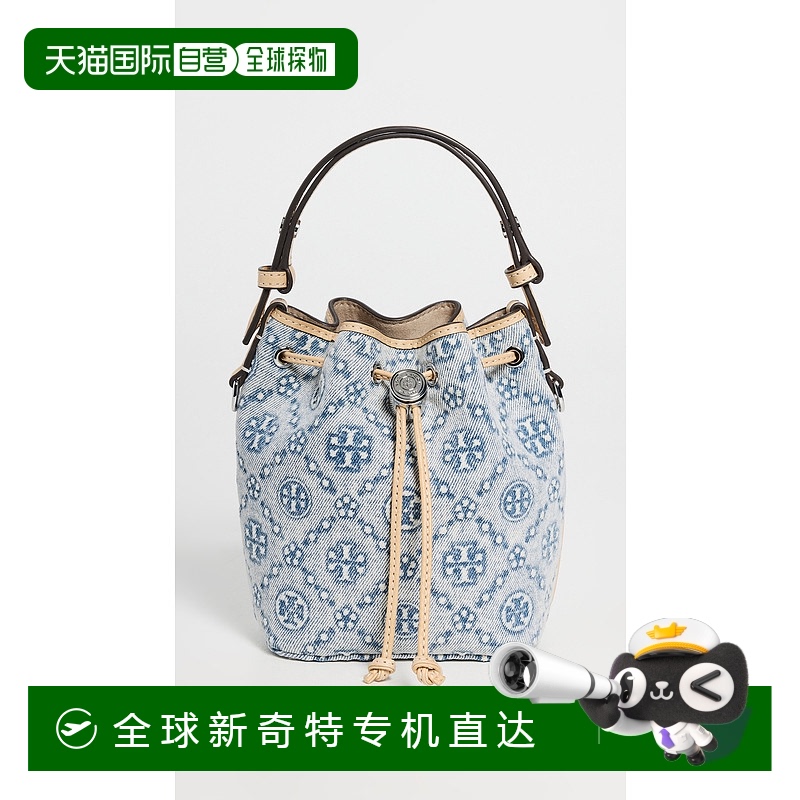 1h可退 香港直邮Tory Burch 托里 伯奇 女士 T 交织图案牛仔布迷