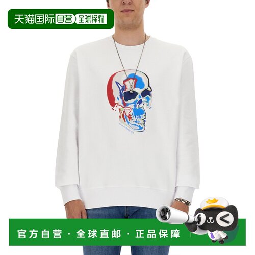1h可退 香港直邮ALEXANDER MCQUEEN 男士针织衫 750648 AW2023 白