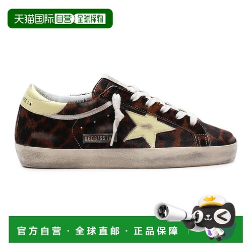 自营欧洲直邮GOLDEN GOOSE黄金鹅 Super-star女士豹纹星星印花运