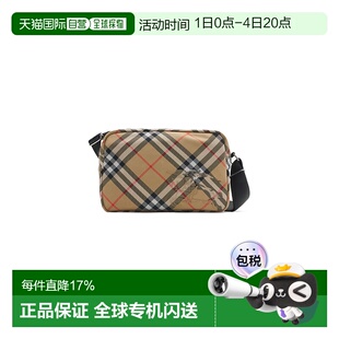 香港直邮BURBERRY 女 經典格紋信差斜挎包