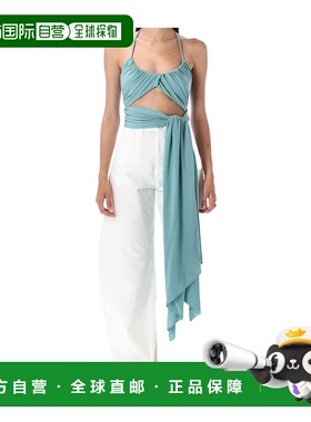 香港直邮Alaia 交叉褶皱上衣 AA9H1251J050B性感吊带