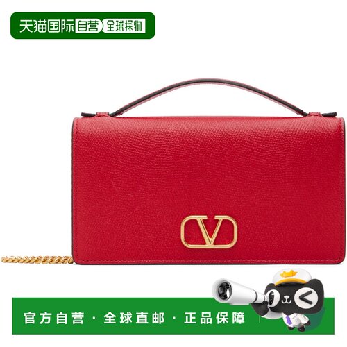 香港直邮valentino 华伦天奴 女士 红色 Vlogo Signature Chain W