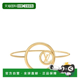 自营欧洲直邮LV路易威登 Loop女士金色金属logo标识手链